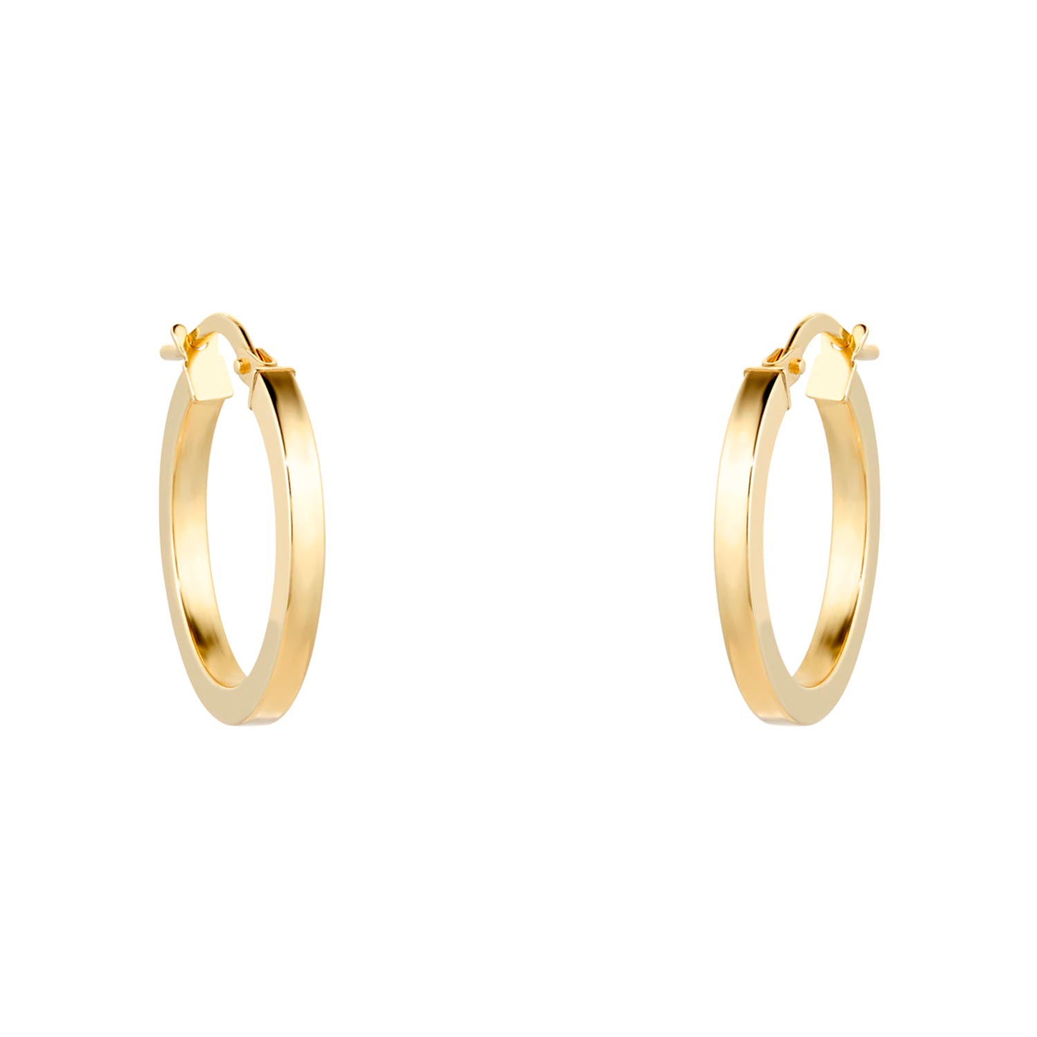 9ct Yellow Gold 18mm Medium Hoop Earrings