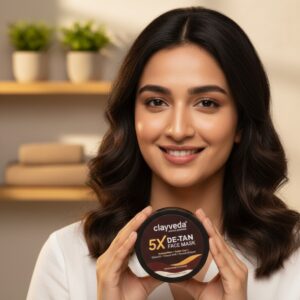 Clayveda 5X De-Tan Face Mask – Clay Powered Radiance & Tan Removal