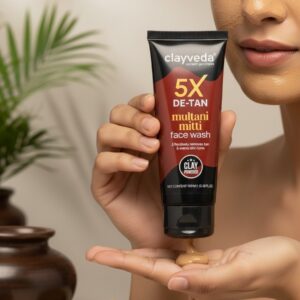 Clayveda 5X De-Tan Multani Mitti Face Wash – Clay Powered