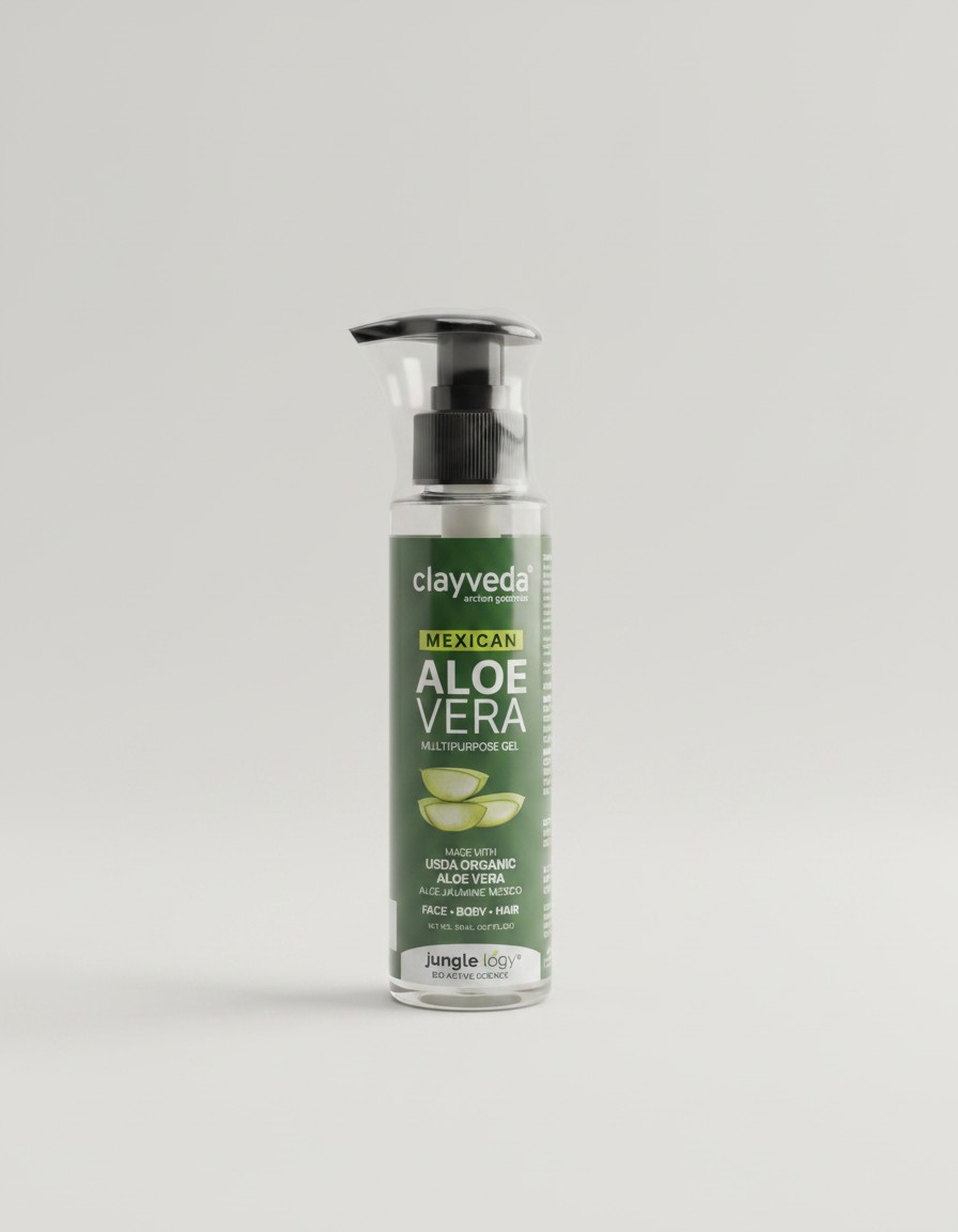 Clayveda Mexican Aloe Vera Multipurpose Gel – For Face, Body & Hair