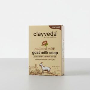Clayveda Multani Mitti Goat Milk Soap – Handmade Natural Bathing Bar