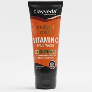 Clayveda Multani Mitti Vitamin C Face Wash – 2 in 1 Clay Bright Formula