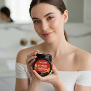 Clayveda Vitamin C Clay Face Mask – Spotless Glow with Multani Mitti
